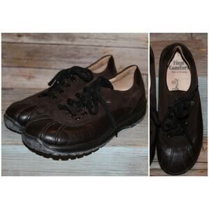 Finn Comfort Leather Suede Lace Up Shoes Dark Brown Oxford Men's Size W9 9